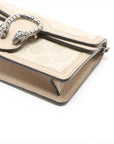 Pre-Loved Dionysus Crossbody Bag Monogram Coated Canvas Super Mini with Silver Hardware, Beige
