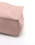 Pre-Loved Soho Shoulder Bag Leather Medium with Gold Hardware, Pink