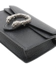 Pre-Loved Dionysus Crossbody Bag Leather Super Mini with Aged Silver Hardware, Black