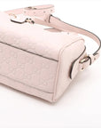 Pre-Loved Boston Bag Handbag Guccissima Leather Mini with Gold Hardware, Light Pink
