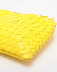 Pre-Loved Intrecciato Bulb Shoulder Bag Intrecciato Leather Small with Gold Hardware, Yellow