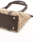 Pre-Loved Abbey Tote Monogram Coated Canvas Medium with Gold Hardware, Beige/Brown