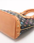 Pre-Loved Alma Handbag Monogram Coated Canvas PM with Gold Hardware, Black Multicolor