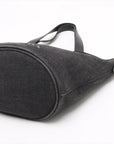 Pre-Loved Denim Tote Tote Denim with Silver Hardware, Black