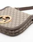 Pre-Loved Blondie Shoulder Bag GG Supreme Coated Canvas with Gold Hardware, Beige/Ebony