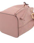 Pre-Loved Mon Tresor Bucket Bag Studded Leather Mini with Gold Hardware, Pink