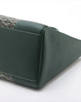 Pre-Loved Saïgon Souple Tote Goyardine Coated Canvas MM with Silver Hardware, Green