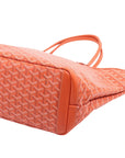 Pre-Loved Artois Tote Goyardine Chevron Coated Canvas PM with Silver Hardware, Orange