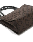 Pre-Loved Bamboo Tote Monogram Canvas with Silver Hardware, Brown