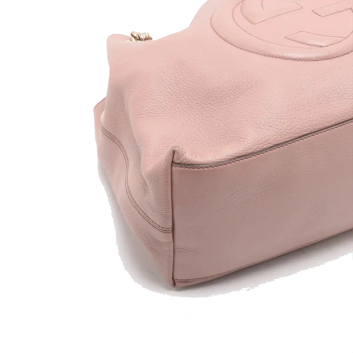 Pre-Loved Soho Shoulder Bag Leather Medium with Gold Hardware, Pink
