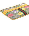 Pre-Loved Ophidia Flora Clutch Monogram Coated Canvas Large with Gold Hardware, Beige Ebony Multicolor