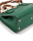 Pre-Loved Diana Bamboo Tote Leather Mini with Gold Hardware, Green