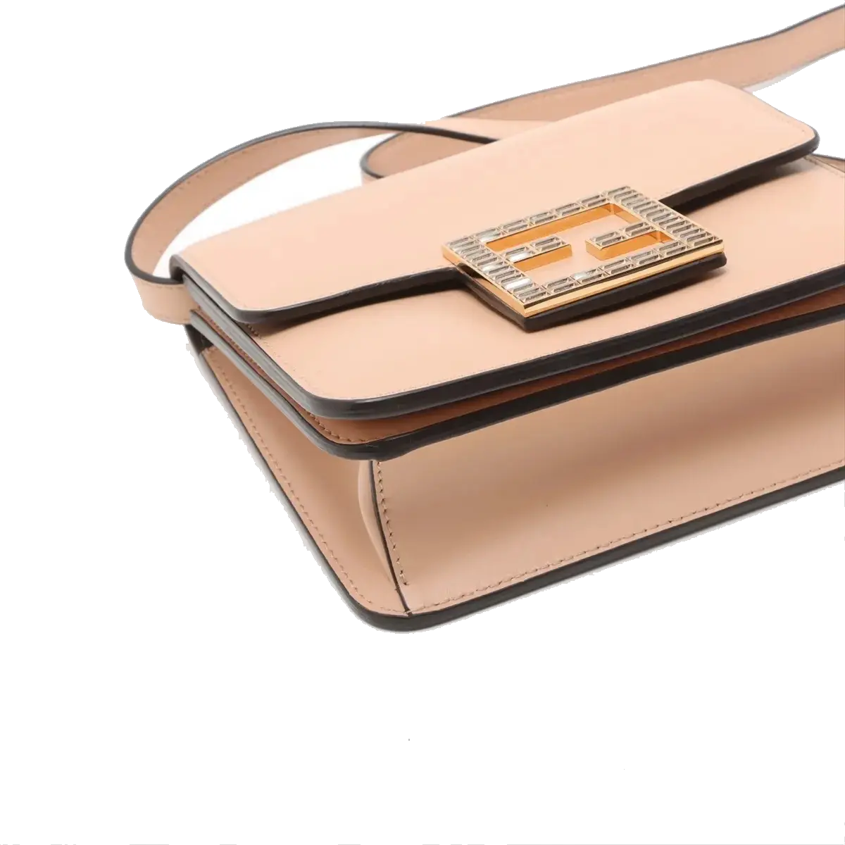 Pre-Loved Fab Crossbody Bag Leather Small with Gold Hardware, Beige