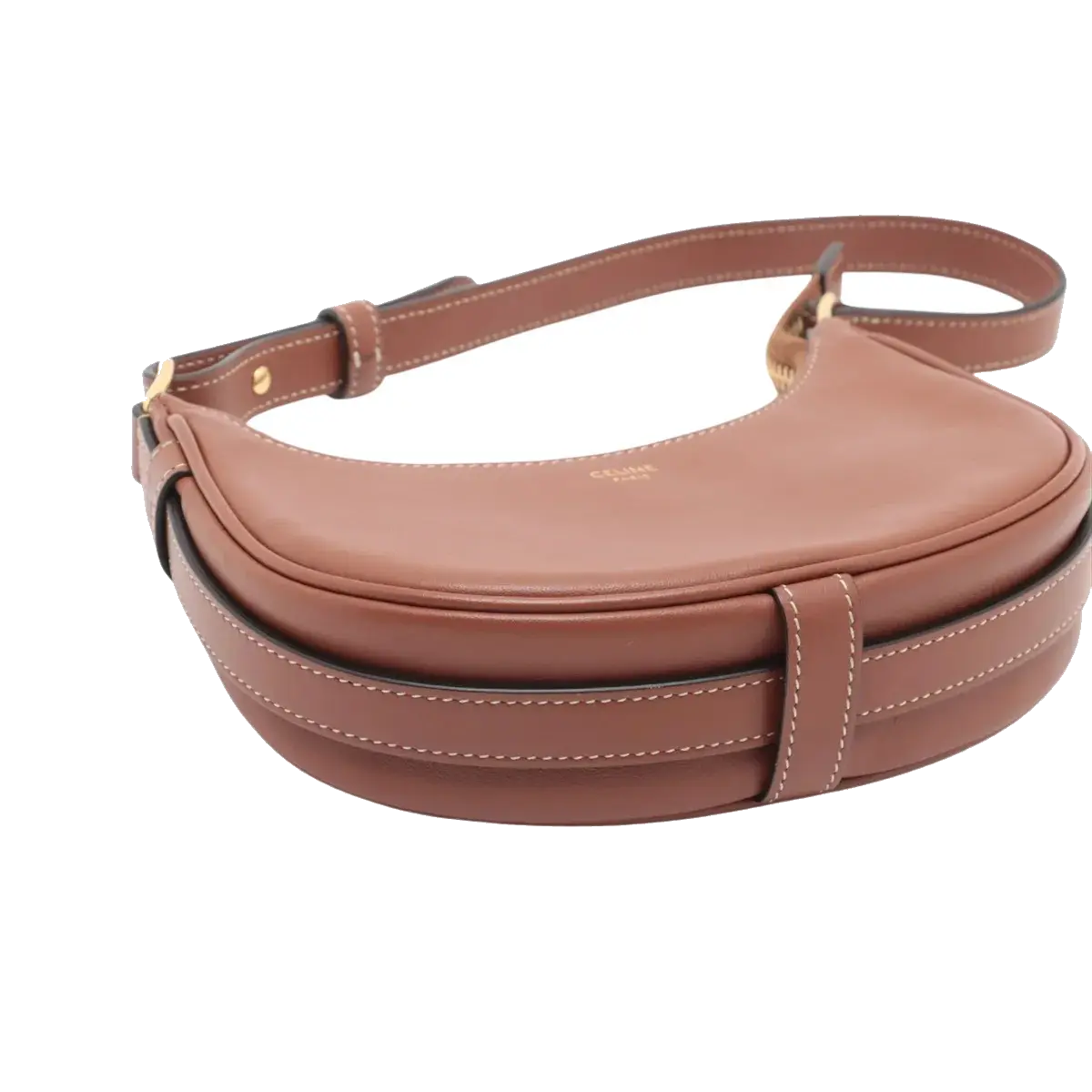 Pre-Loved Ava Shoulder Bag Leather with Gold Hardware, Tan