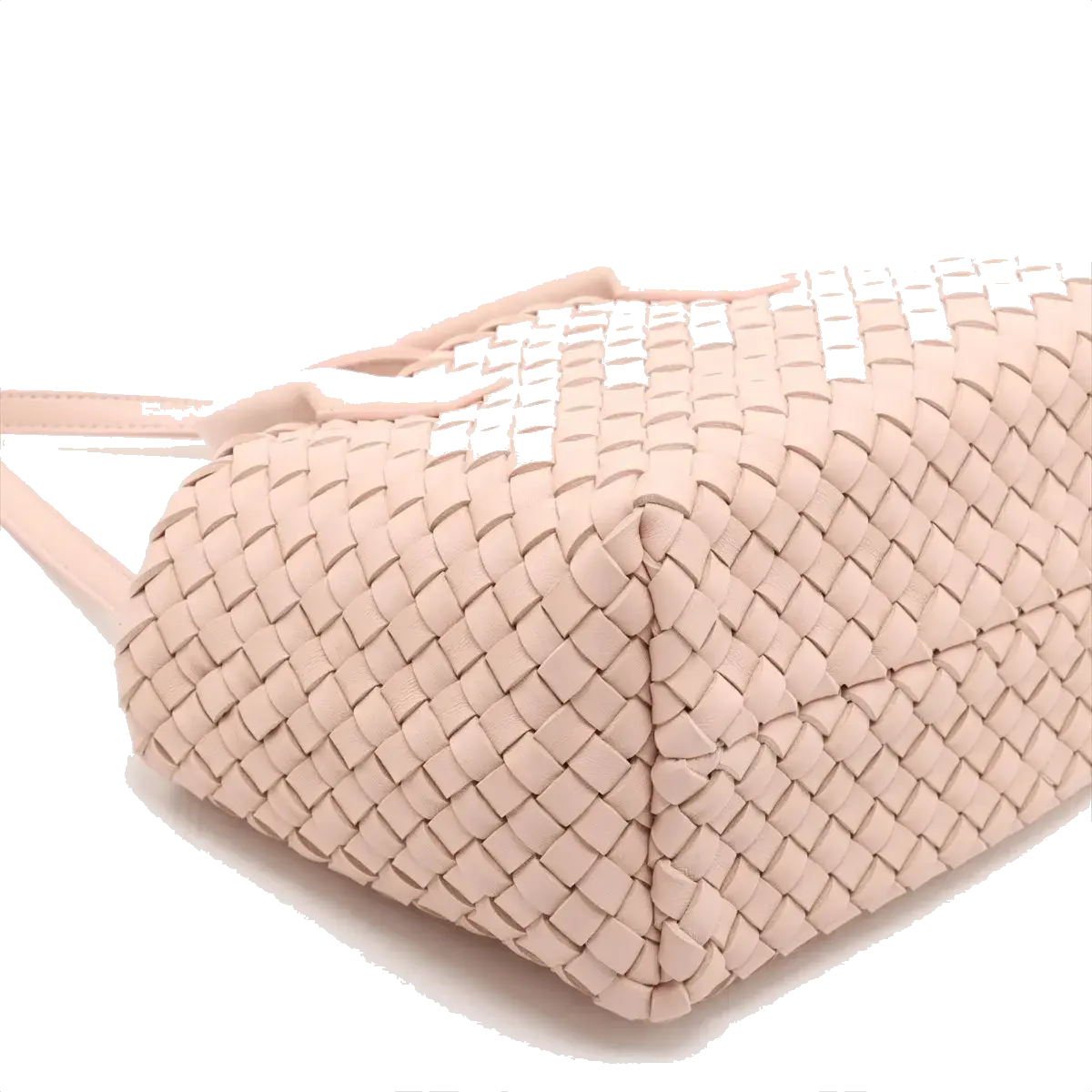 Pre-Loved Cabat Tote Intrecciato Leather Mini with Gold Hardware, Pink