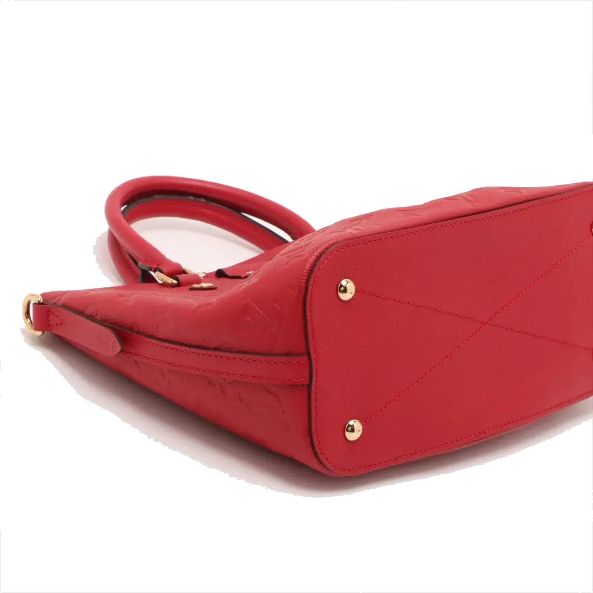 Pre-Loved Mazarine Tote Monogram Leather PM with Gold Hardware, Red