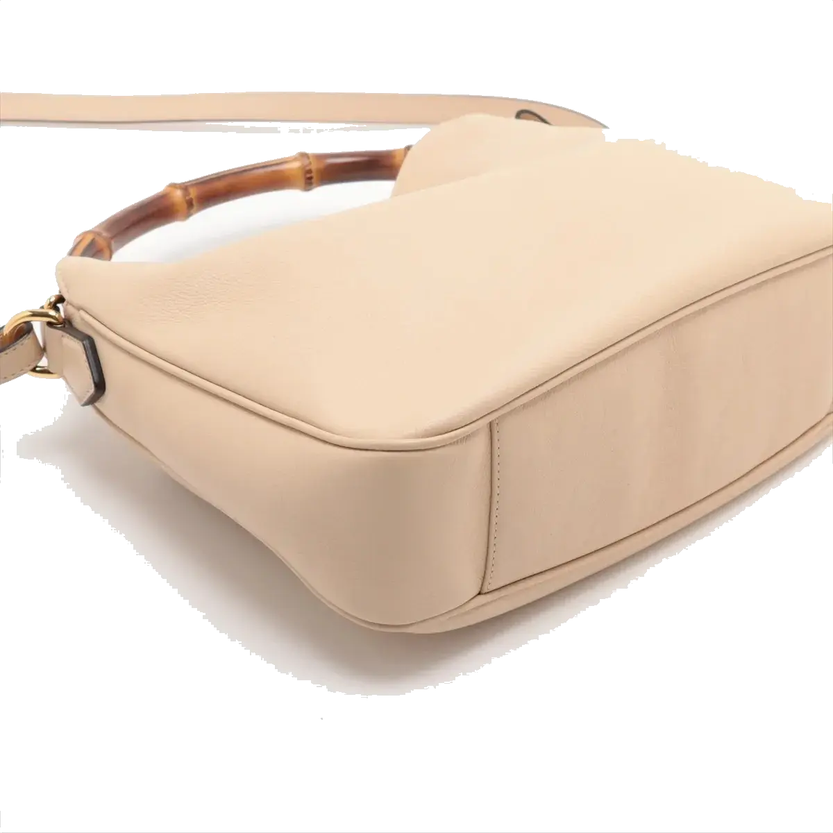 Pre-Loved Diana Bamboo Shoulder Bag Leather Medium with Gold Hardware, Beige