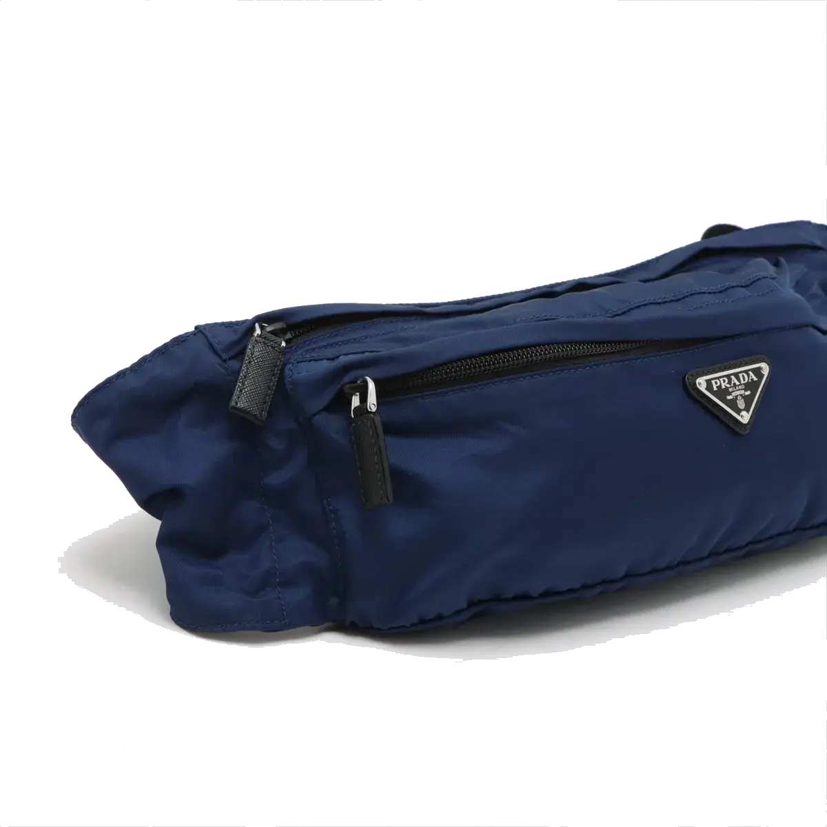Pre-Loved Nylon Belt Bag Belt Bag Nylon with Silver Hardware, Blue