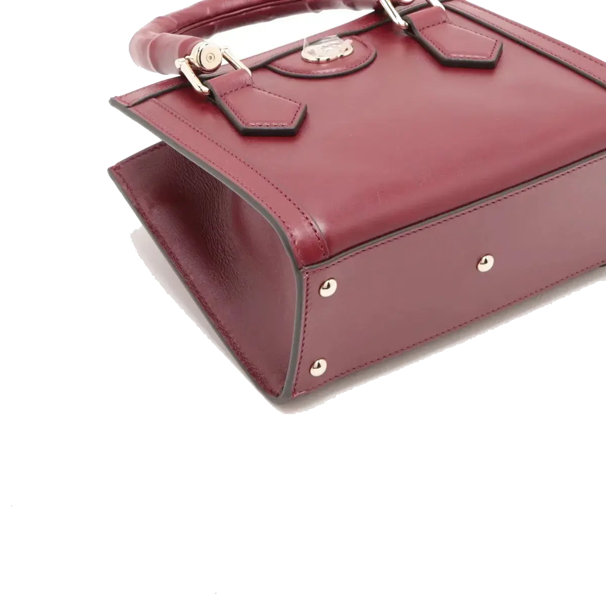 Pre-Loved Diana Tote Leather Mini with Gold Hardware, Burgundy