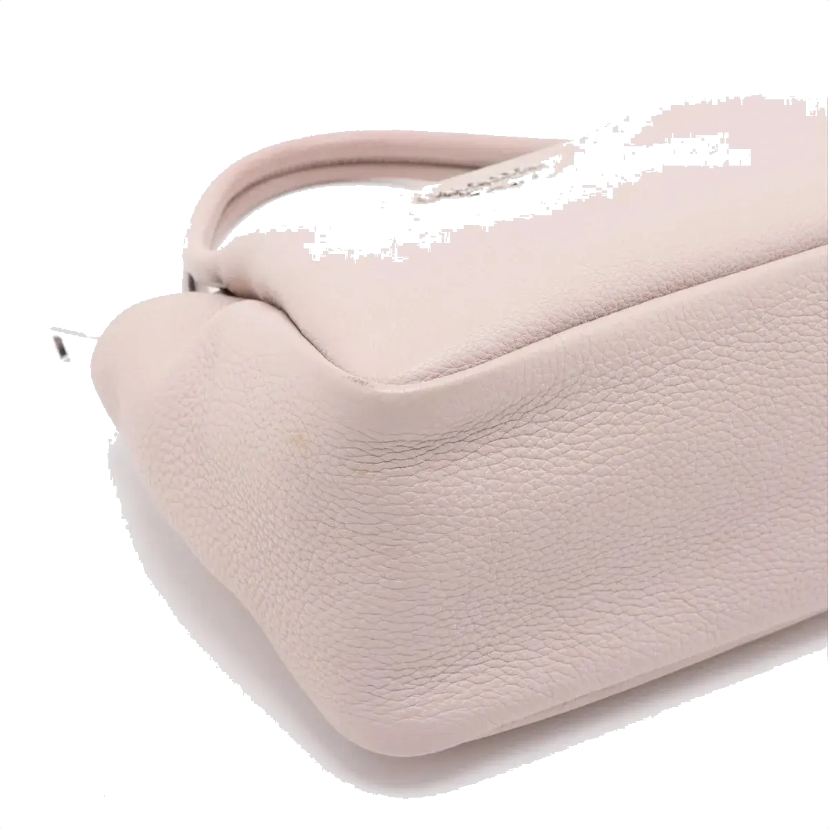 Pre-Loved Vitello Daino Two-Way Tote Handbag Leather with Silver Hardware, Light Pink