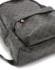 Pre-Loved Triomphe Backpack Triomphe Coated Canvas with Gold Hardware, Brown