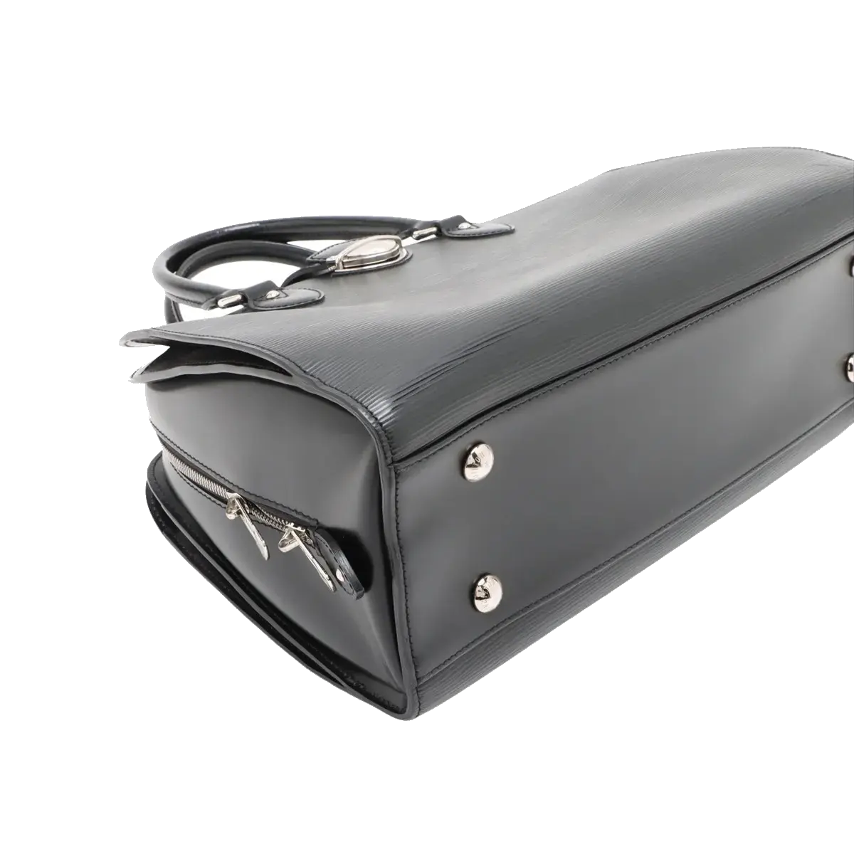 Pre-Loved Pont Neuf Handbag Leather GM with Silver Hardware, Black