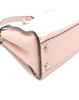 Pre-Loved Peekaboo Selleria Handbag Leather Mini with Silver Hardware, Pink
