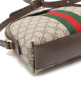 Pre-Loved Ophidia Crossbody Bag Monogram Coated Canvas Small with Gold Hardware, Beige/Ebony