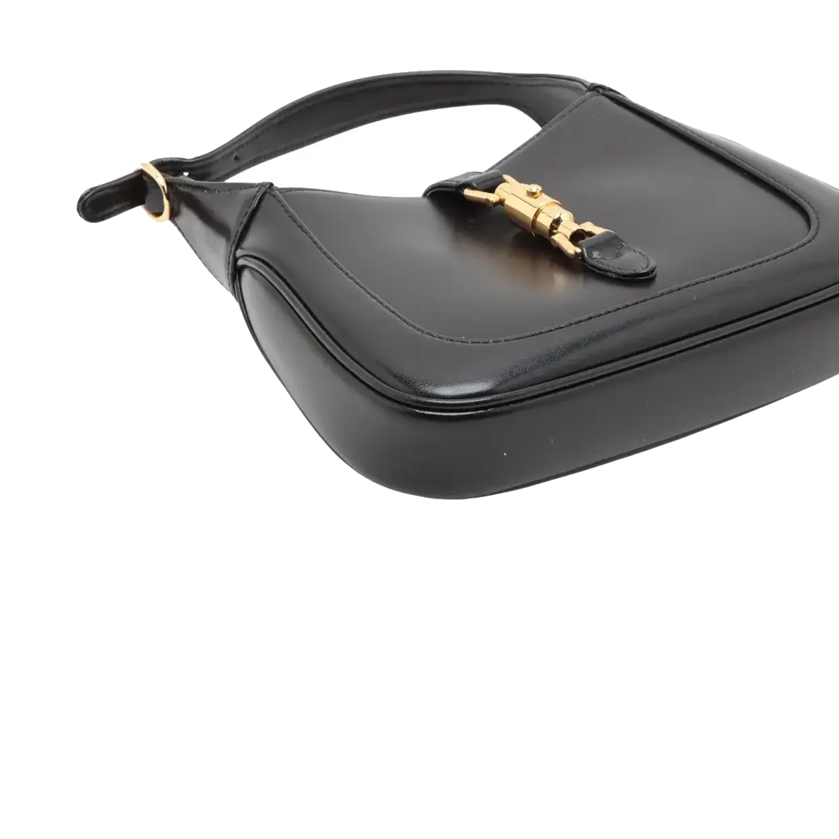 Pre-Loved Jackie 1961 Shoulder Bag Leather Mini with Gold Hardware, Black
