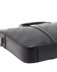 Pre-Loved GG Embossed Briefcase Leather with Silver Hardware, Black