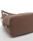 Pre-Loved Cabas Handbag Leather Small with Gold Hardware, Taupe