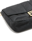 Pre-Loved Mamma Baguette (Fendi x Porter) Shoulder Bag Nylon Large with Gold Hardware, Black