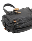 Pre-Loved Paddington Handbag Leather with Aged Gold Hardware, Black