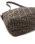 Pre-Loved Mamma Baguette Shoulder Bag Zucca Coated Canvas with Silver Hardware, Brown