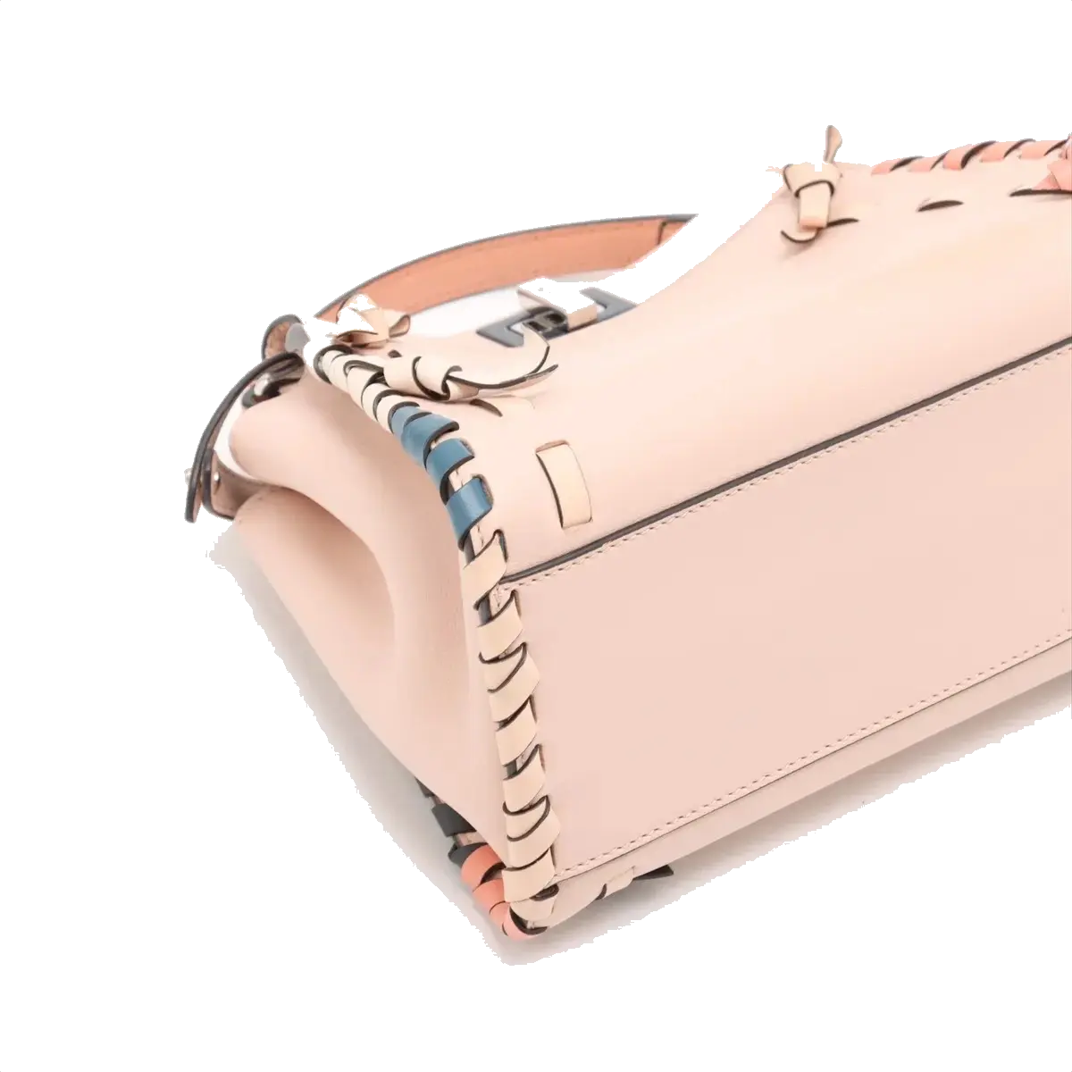 Pre-Loved Peekaboo Handbag Leather Mini with Silver Hardware, Pink