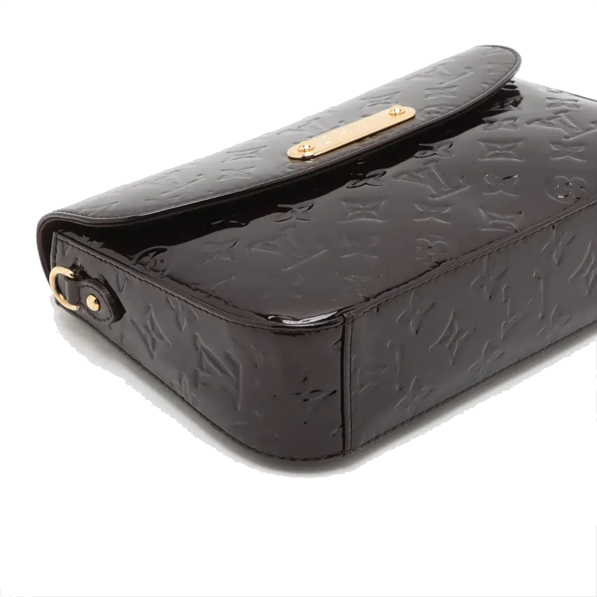 Pre-Loved Rodeo Drive Crossbody Bag Monogram Patent Leather with Gold Hardware, Amarante