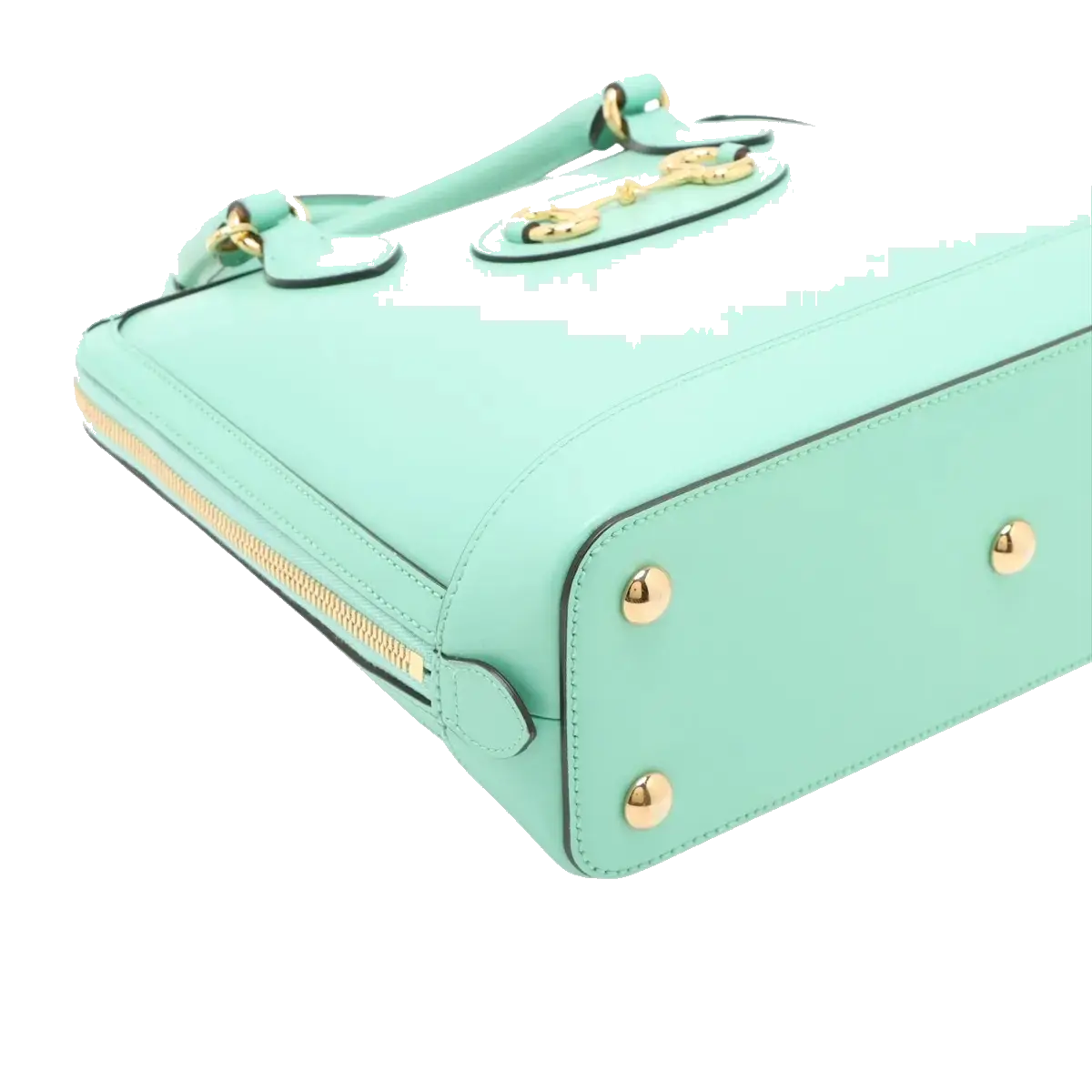 Pre-Loved Gucci 1955 Horsebit Handbag Leather Small with Gold Hardware, Mint Green