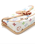Pre-Loved Sologne (Murakami 20th Anniversary) Crossbody Bag Monogram Multicolore Coated Canvas Mini with Gold Hardware, White Multicolor