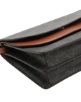 Pre-Loved Triomphe Wallet on Strap Crossbody Bag Triomphe Coated Canvas with Gold Hardware, Brown