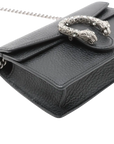 Pre-Loved Dionysus Crossbody Bag Leather Super Mini with Aged Silver Hardware, Black