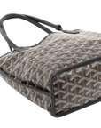 Pre-Loved Anjou Mini Tote Goyardine Chevron Coated Canvas Mini, Black/Tan