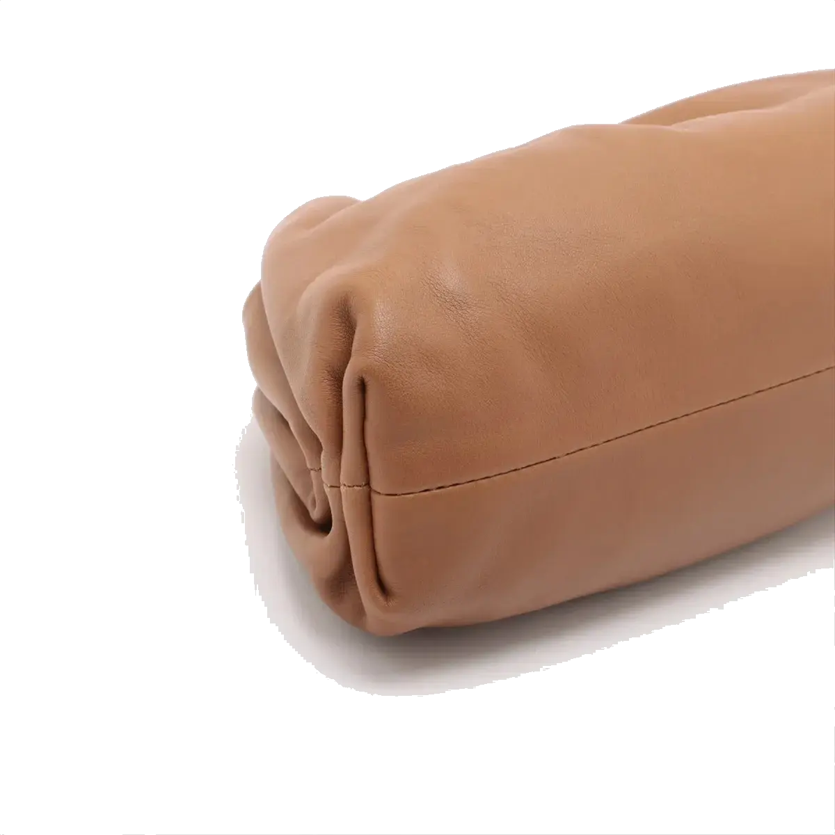 Pre-Loved The Pouch Clutch Leather Mini with Gold Hardware, Tan