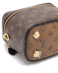 Pre-Loved Vanity PM Handbag Monogram Coated Canvas PM with Gold Hardware, Brown