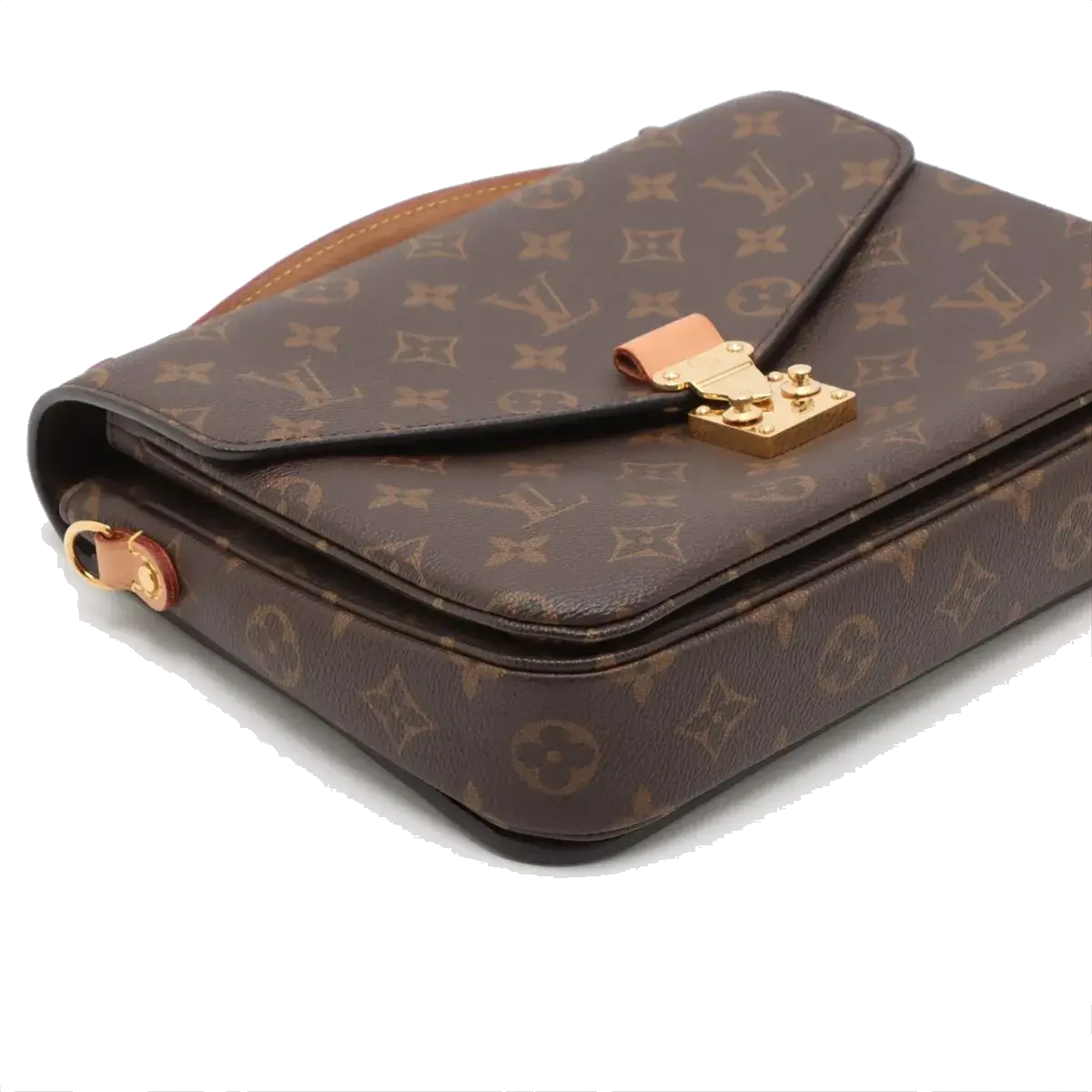 Pre-Loved Pochette Métis Crossbody Bag Monogram Coated Canvas with Gold Hardware, Brown