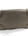 Pre-Loved Luggage Tote Leather Mini with Silver Hardware, Taupe