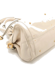 Pre-Loved Paddington Handbag Leather Medium with Aged Gold Hardware, Ivory