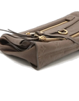 Pre-Loved Petillante Clutch Monogram Leather with Gold Hardware, Taupe
