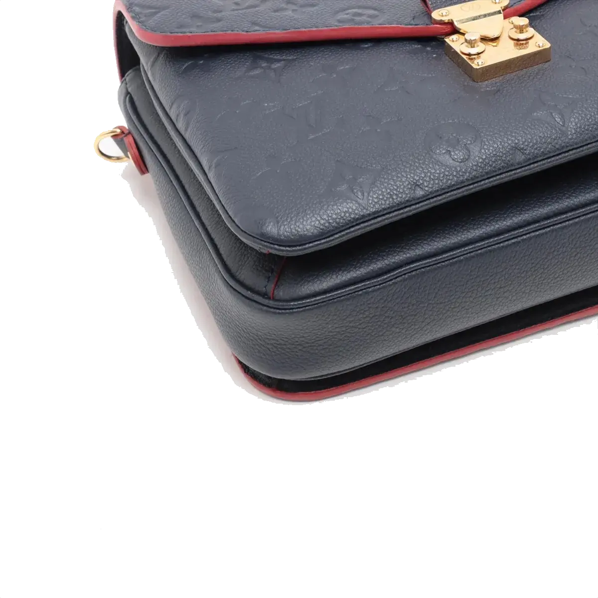 Pre-Loved Pochette Métis Crossbody Bag Monogram Leather with Gold Hardware, Navy Blue