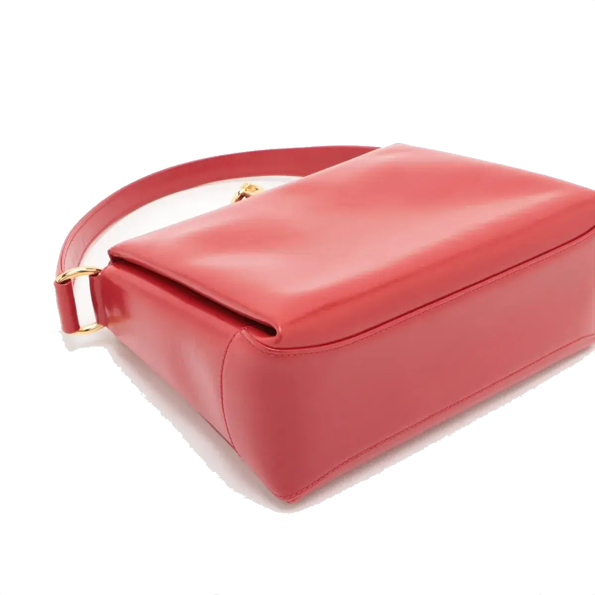 Pre-Loved Handbag Leather with Gold Hardware, Red