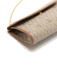 Pre-Loved Honeycomb Chain Bag Crossbody Bag Coated Canvas with Gold Hardware, Beige